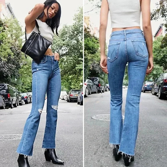 MOTHER Denim The Weekender Fray Jeans in Six Packs on Me Size 30 - Picture 1 of 10